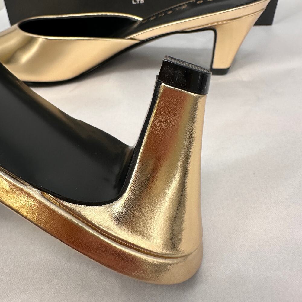 MARC FISHER New in Box Rosa Mule Heel in Gold Metallic // 7 - Picture 5 of 9